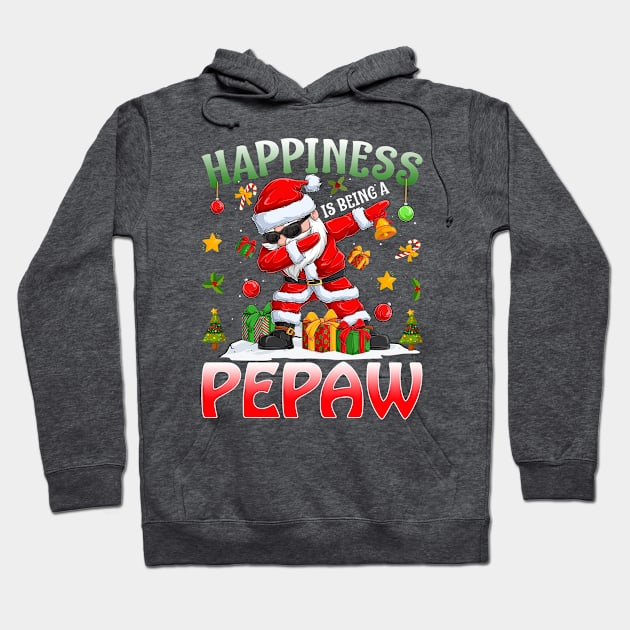 Happiness Is Being A Pepaw Santa Christmas Hoodie by intelus